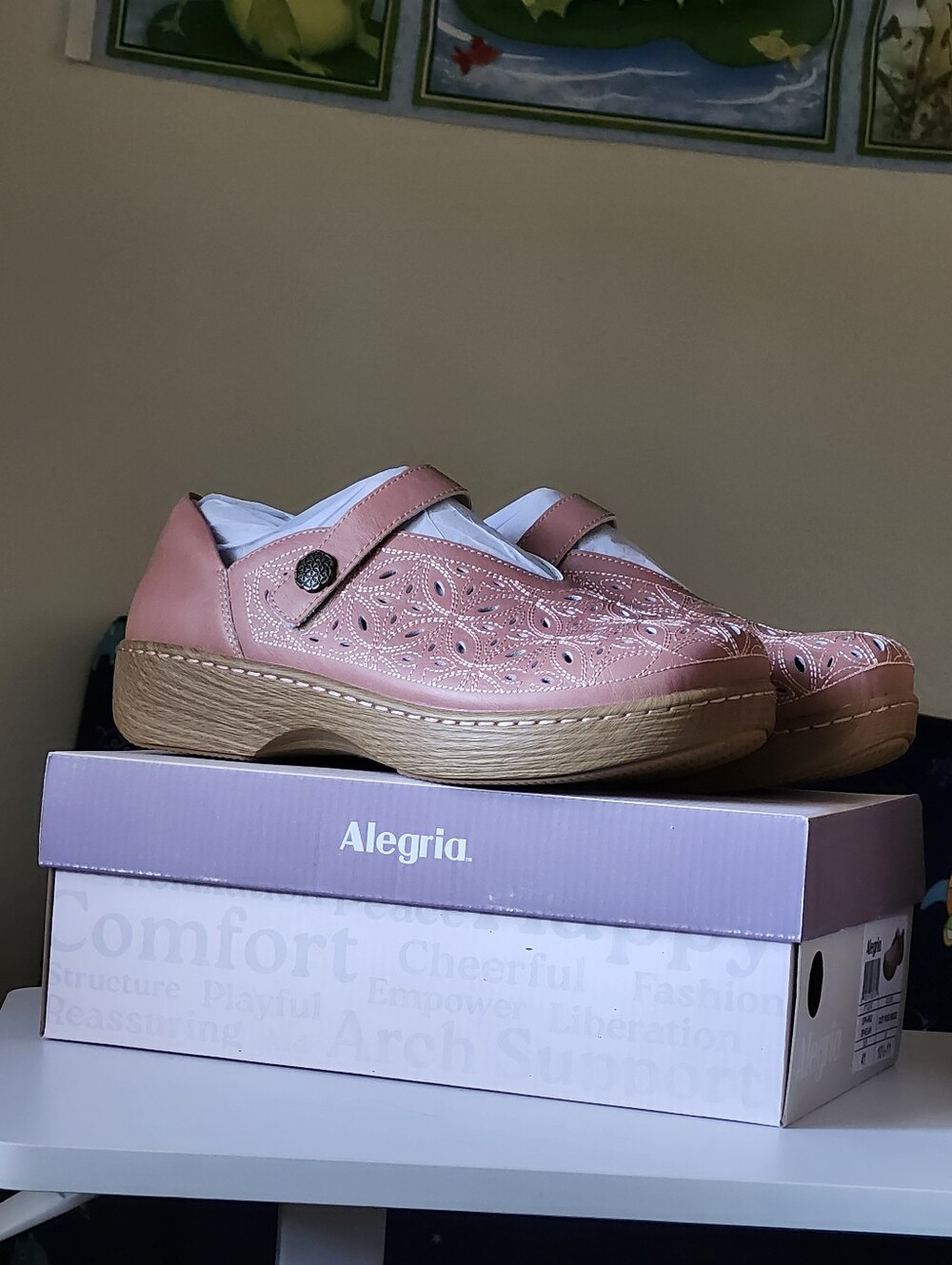 Alegria Women’s Dusty Rose Leather Mary Jane Clog Size 41 (10.5-11) NIB - Picture 7 of 7